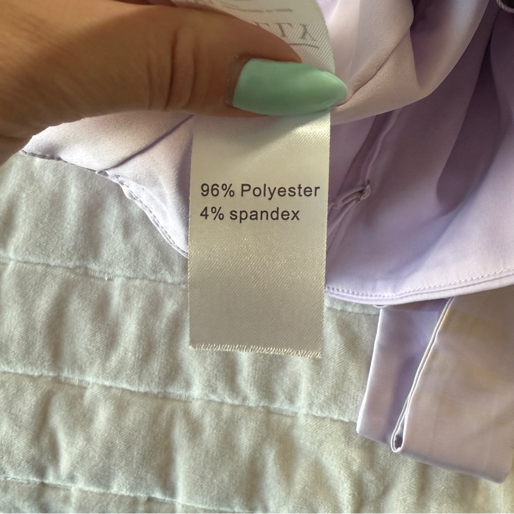 NWT OH POLLY Lilac purple Chain Strap Crop Top bustier bow tie size 0 - Picture 8 of 9